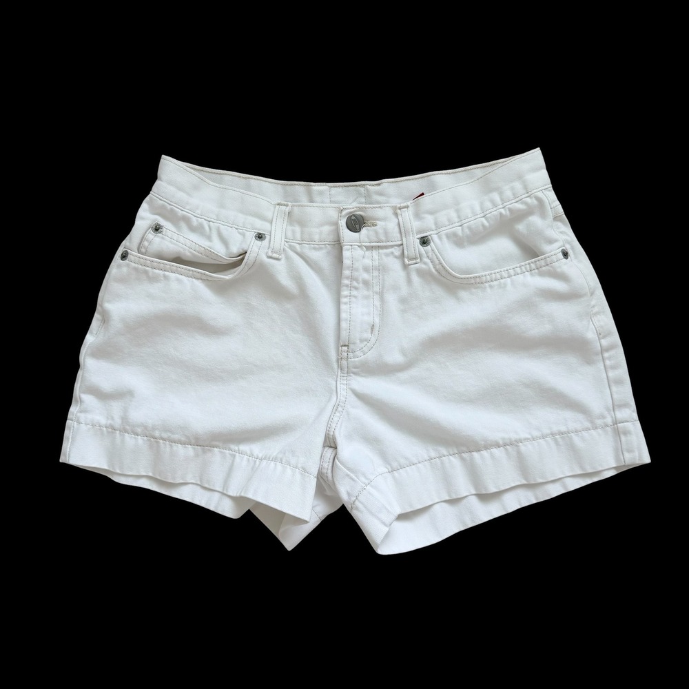 Bongo 90's White Denim Shorts Womens 7 Classic 4‎ Inch Inseam 100% Cotton CX303